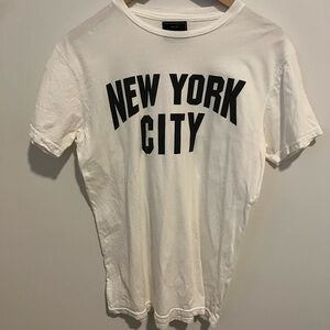 New York City White Short Sleeve Graphic Tee from FreePeople